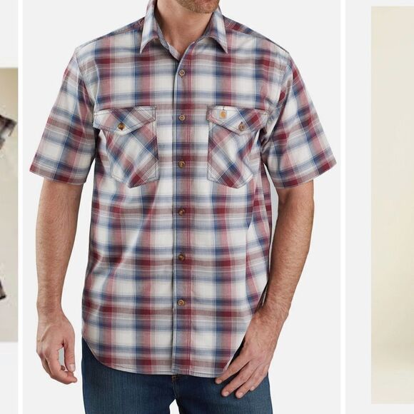 Carhartt Mens Rugged Flex Relaxed Fit Short sleeve botton down top - Picture 9 of 9